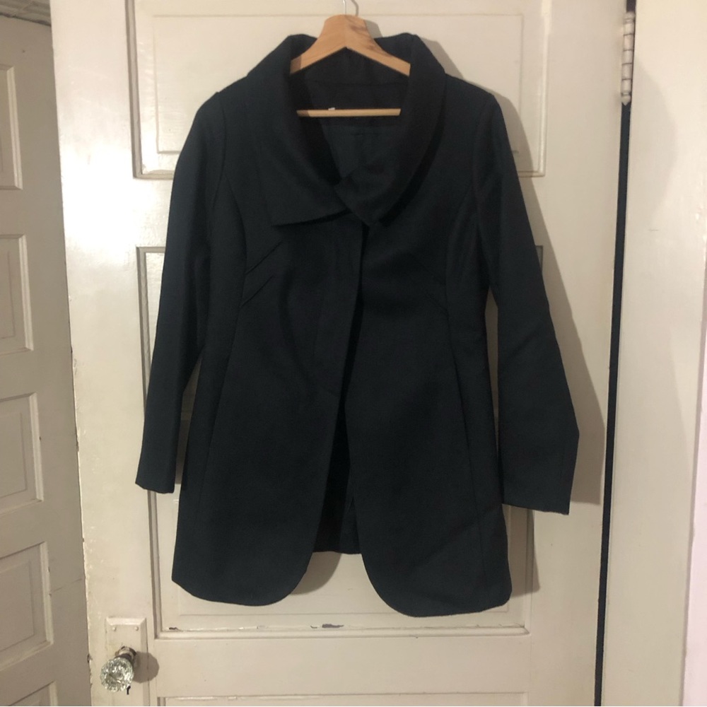 JULIETA Suarez Wool Black Blazer Jacket, Size S, Colombian contemporary designer